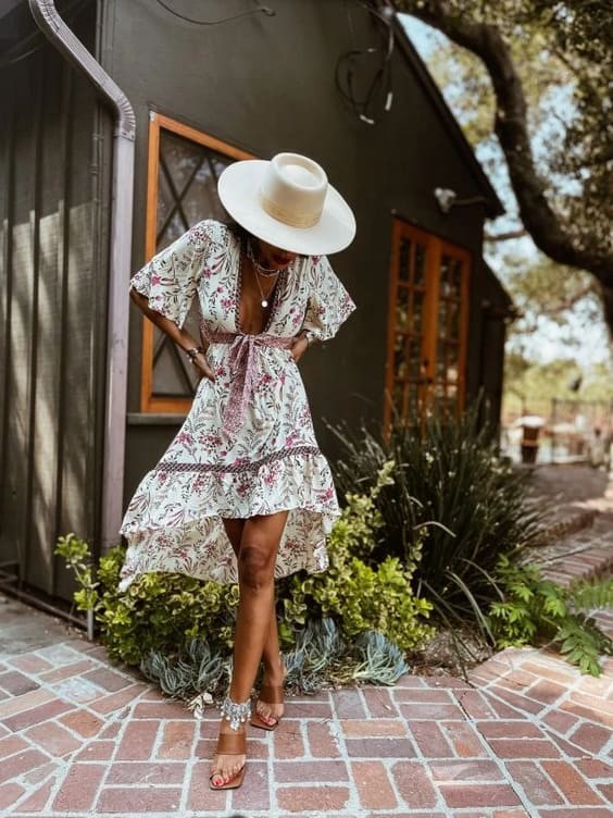 Floral bohemian summer dresses.