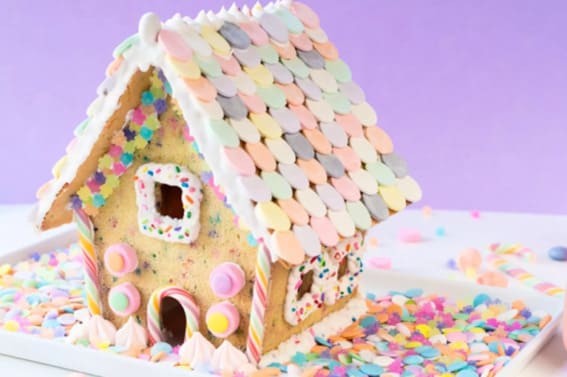 Pastel Paradise Gingerbread House