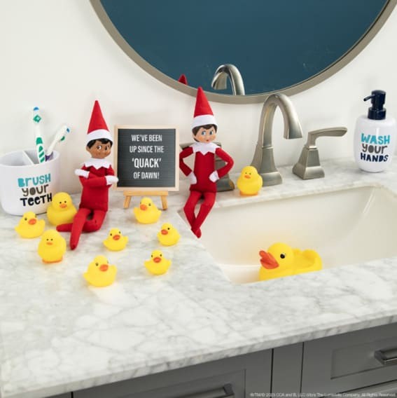 Mischief at the Quack of Dawn with Elf on the Shelf