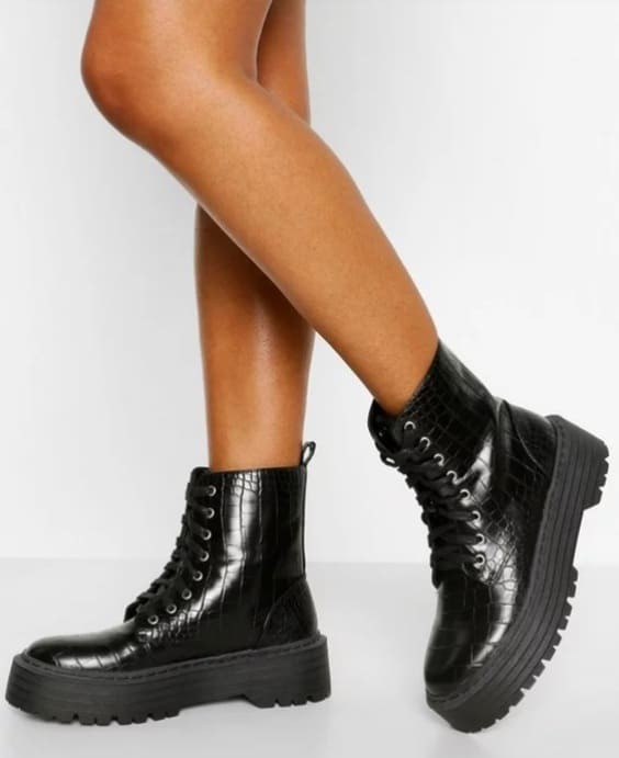 Croc Lace Up doc marten dupe.