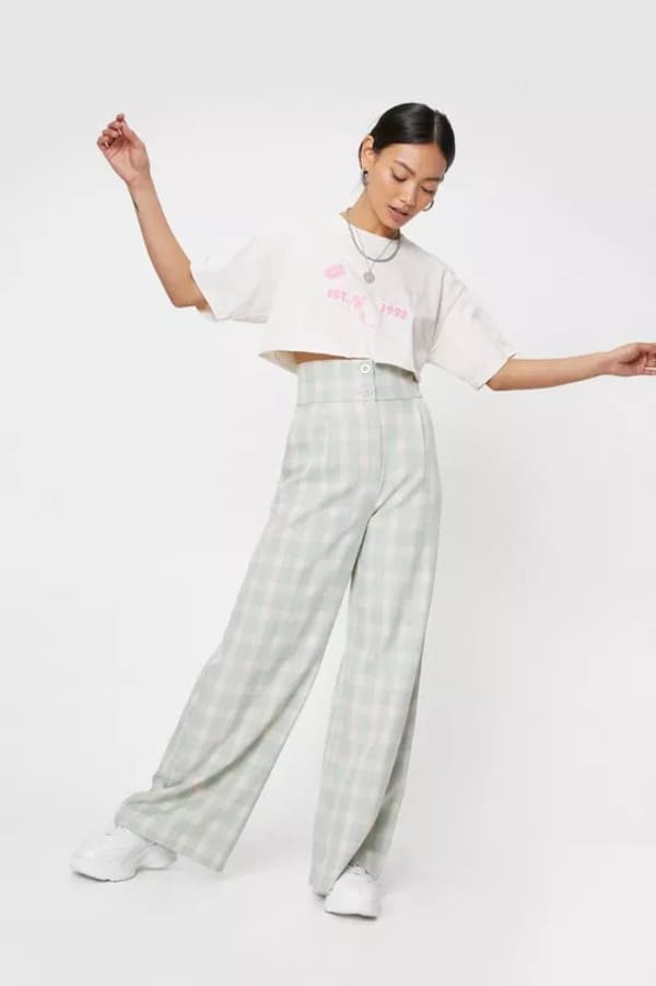 Plaid pants from Nasty Gal.