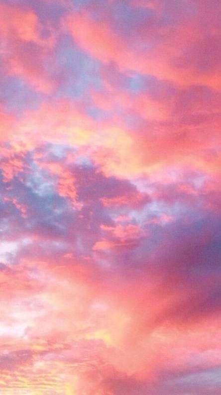 Pink sunset clouds.