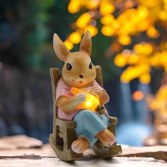 Twilight Bunny: Miniature Illuminated Rabbit Decor