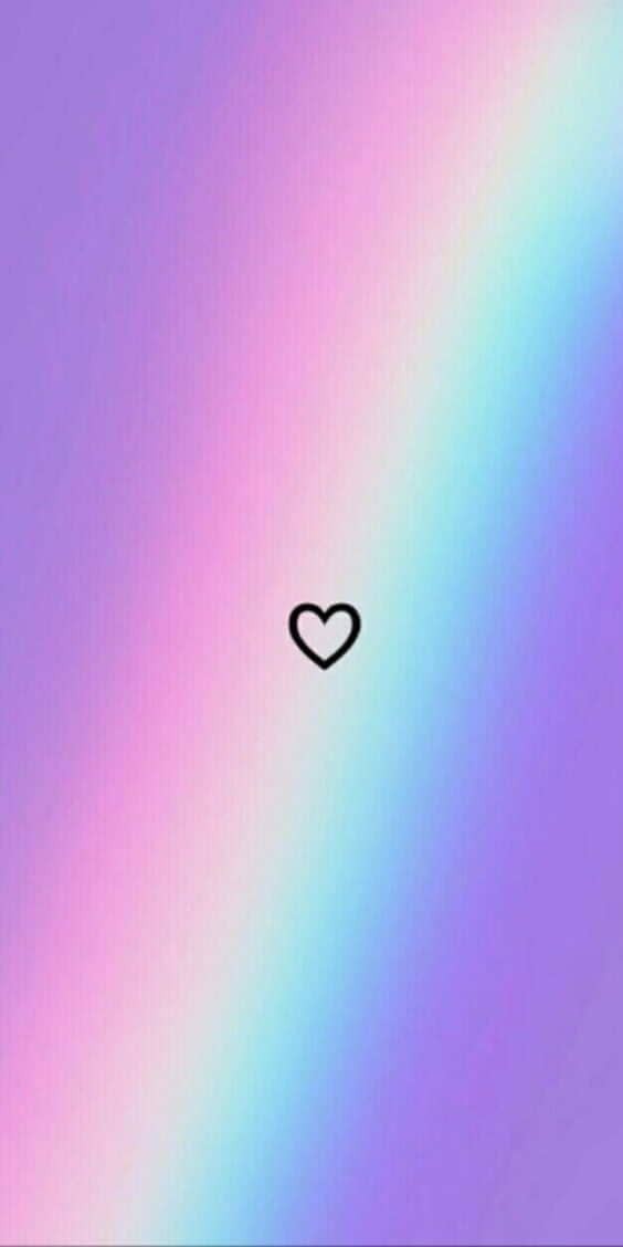 Rainbow heart.