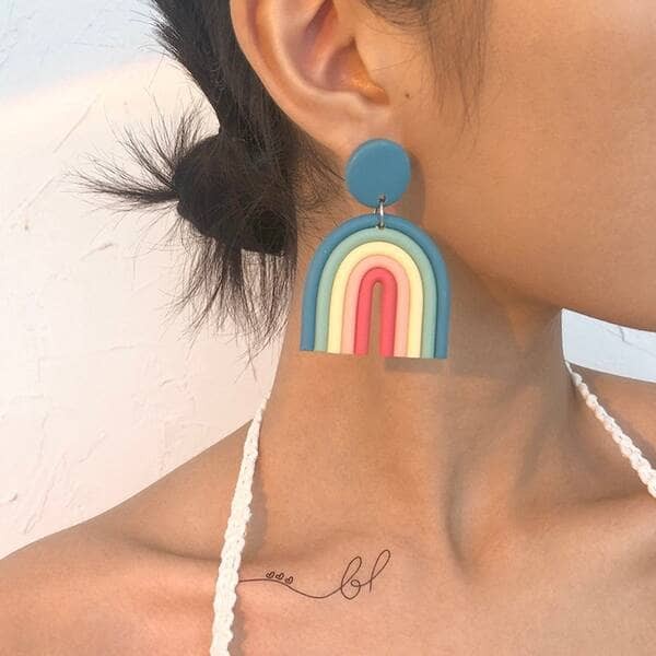 Kidcore Rainbow Earrings.