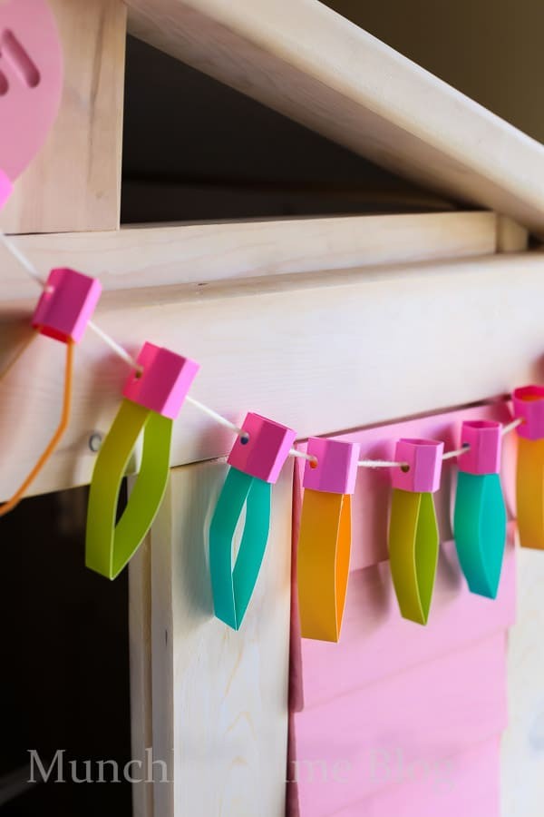 DIY dangling paper lights.