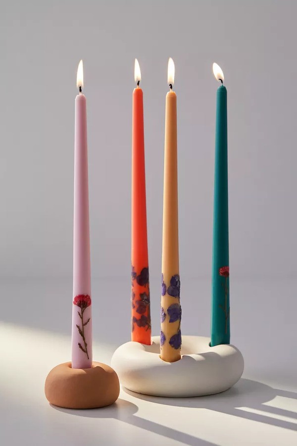 Winnie Floral Taper Candle Set, $18.00.