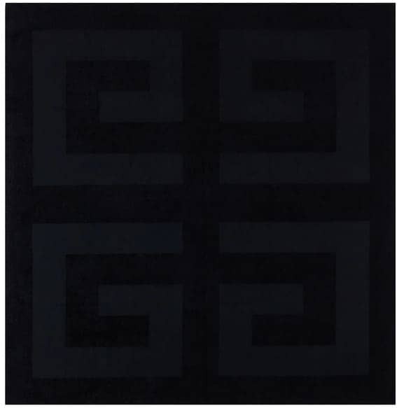 GIVENCHY Black Logo Square Towel, $520.00.