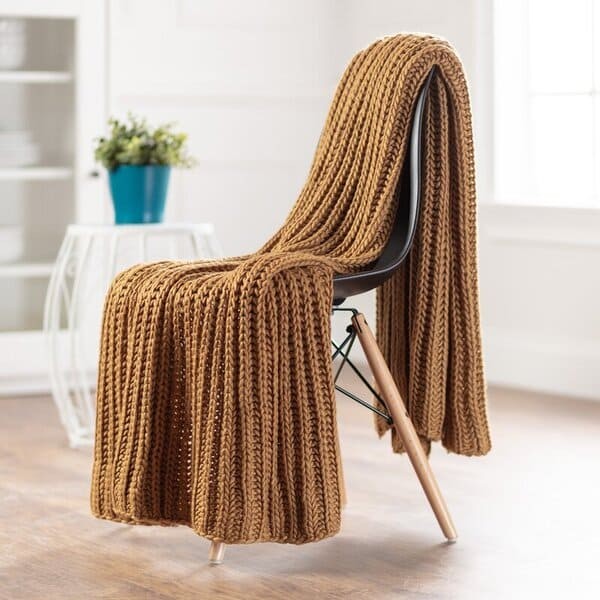 Chanasya Knit Fluffy Soft Throw Blanket by Wayfair.