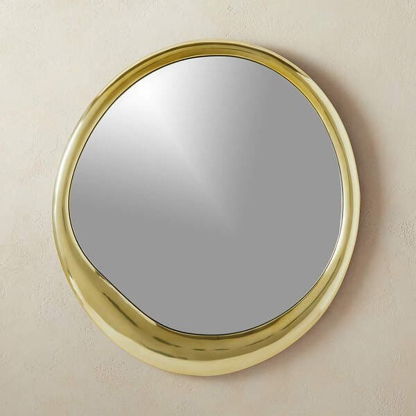 Demura brass round wall mirror 24″.