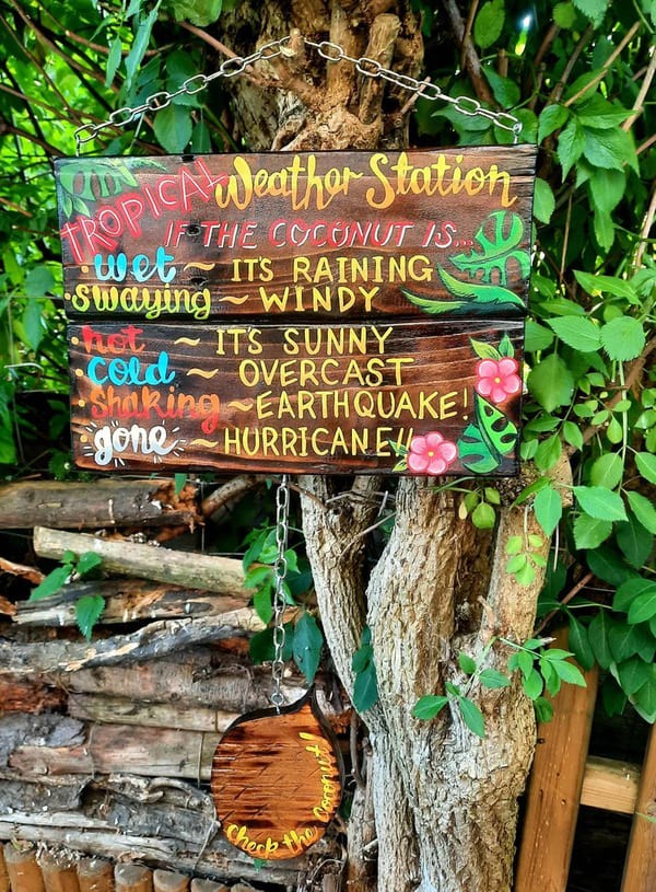 Create a Tiki Bar Sign.