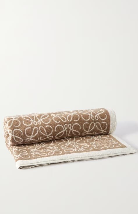 Loewe, Anagram cotton-terry jacquard towel – $650