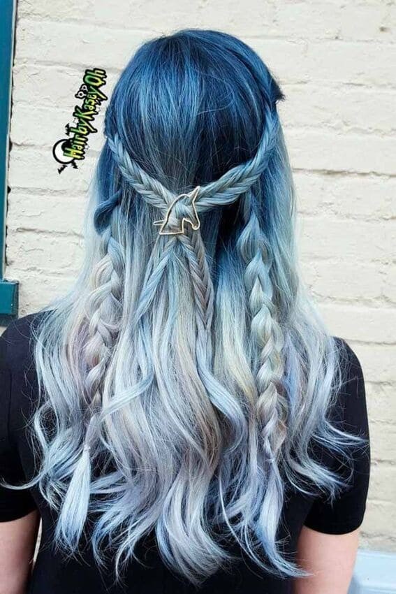 Serene Dreamy Pastel Braids for Peace