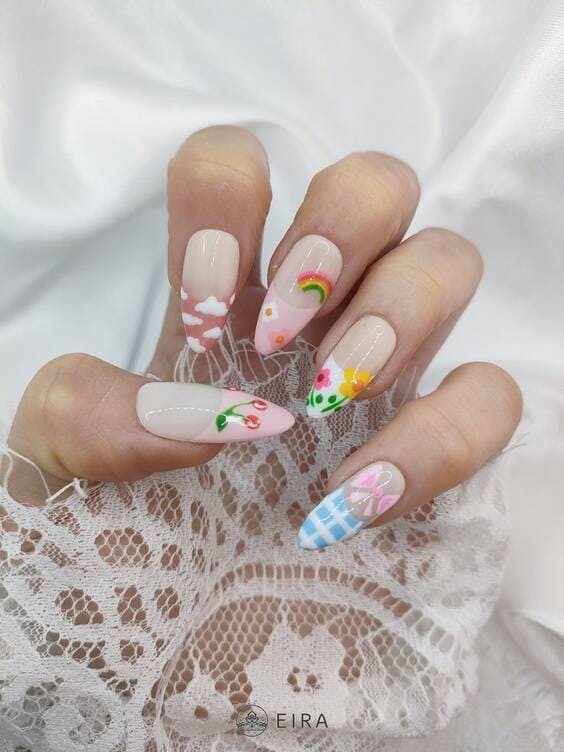 festival spring nails.