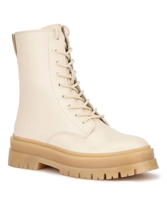 Cream Lug Sole booties.