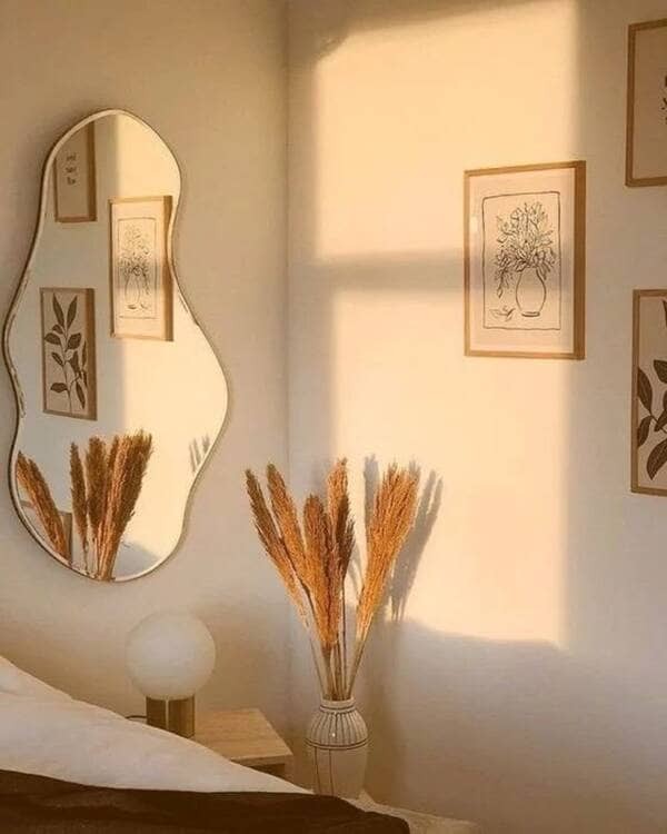 Asymmetrical Mirror Home Decor, Irregular Mirror.