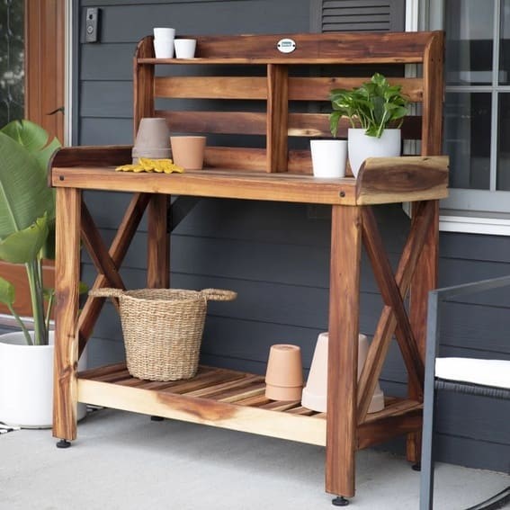 12 Outdoor Garden Shelves For Plants To Make Any Garden Look Gorgeous