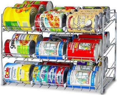 Stack cans in your pantry.