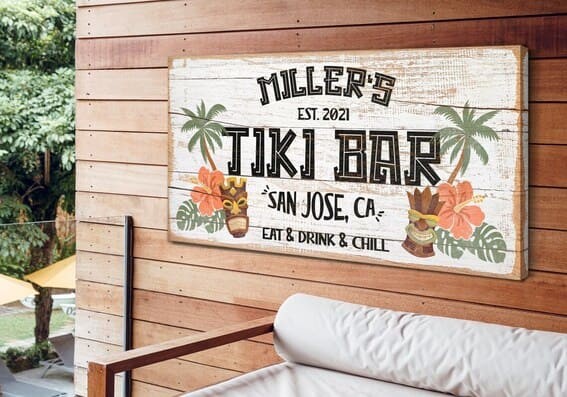 Create a Tiki Bar Sign.