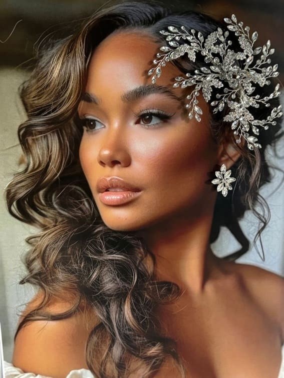 Bridal Brilliance in Curls