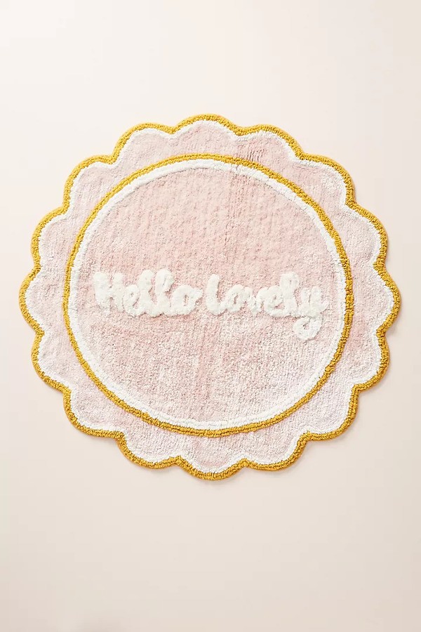 Hello Lovely Bath Mat, $48.00.