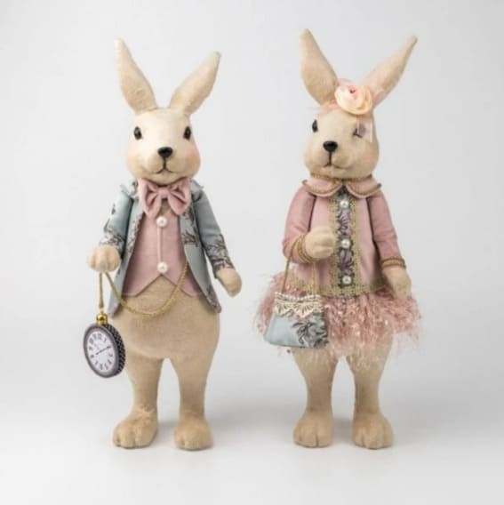 Dapper Bunny Duo: An Easter Decoration to Remember