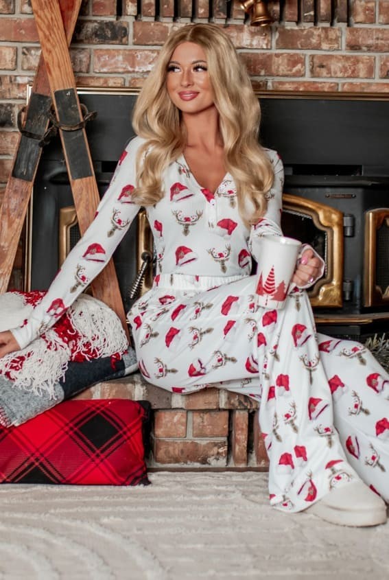 Santa Chic: Fireside Lounging PJ Set