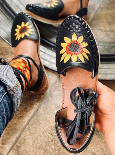 Sunflower Serenade: Embroidered Espadrille Slides