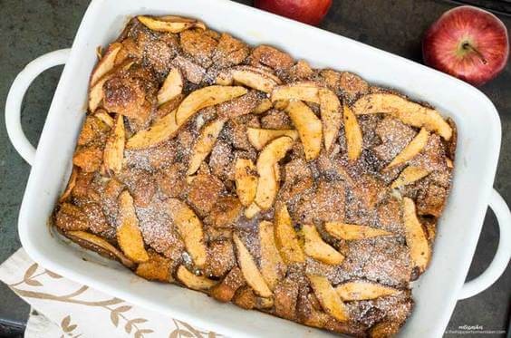 Baked Apple French Toast Casserole.