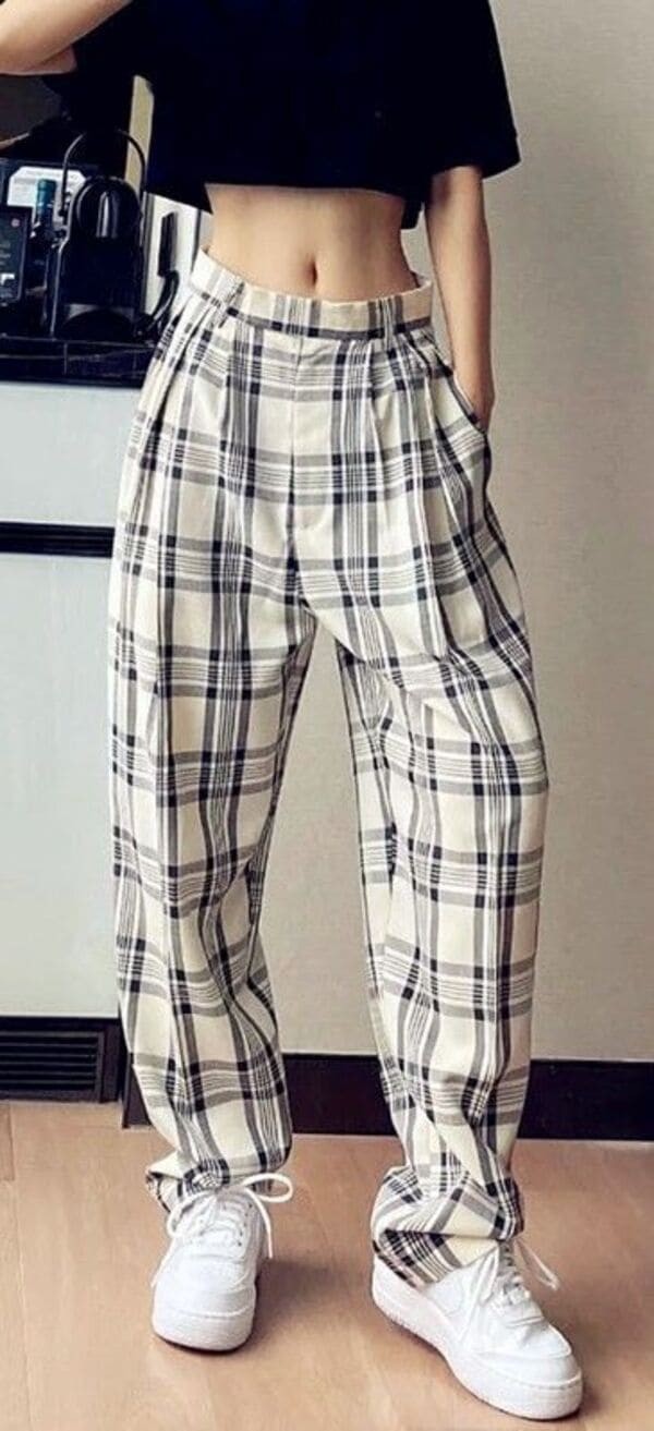 Wide leg and showstopper plaid pants from YesStyle.