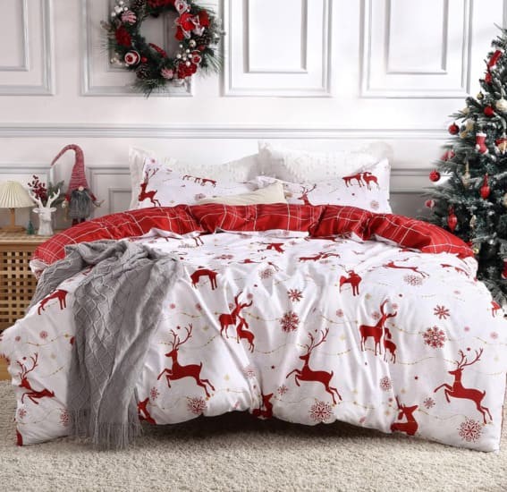 Reindeer Holiday Duvet Cover