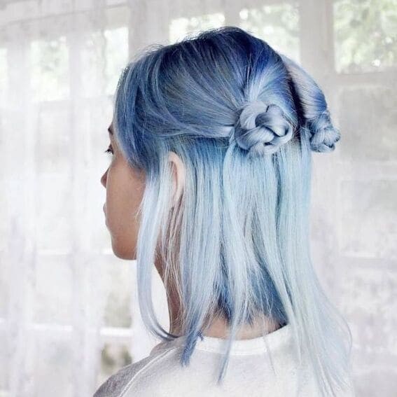 Colorful Blue Braid Cascade