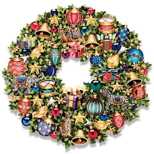 Trompe L’Oeil Christmas Wreath.