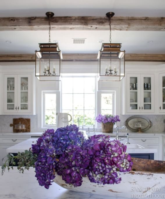 Blooms Aplenty: A Dough Bowl Bursting with Hydrangeas