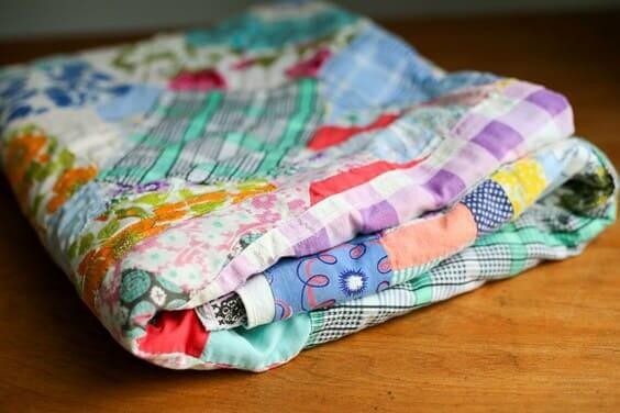 Homemade quilts.