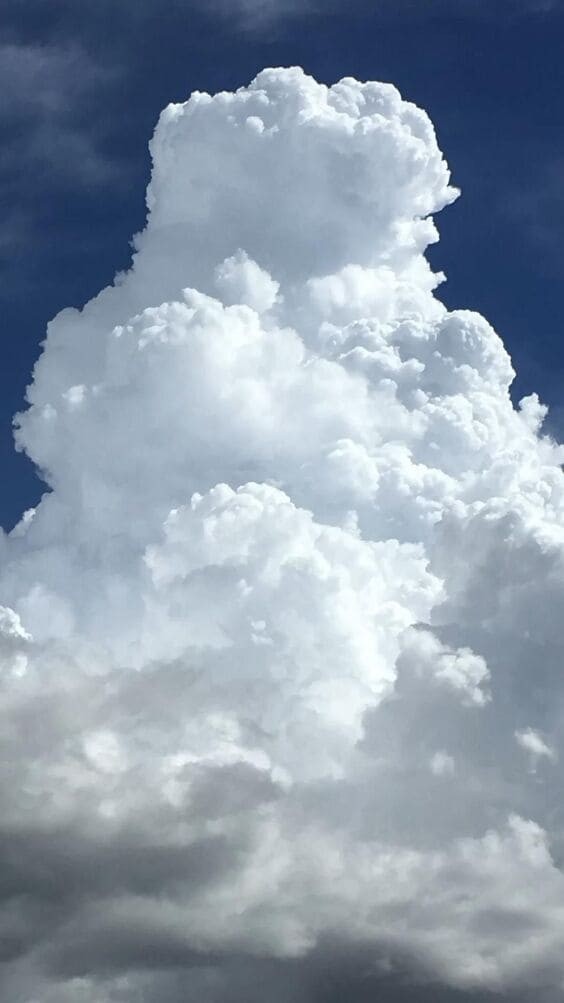 One large white fluffy cloud.