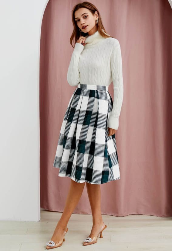 Classic Charm: Winter White and Plaid