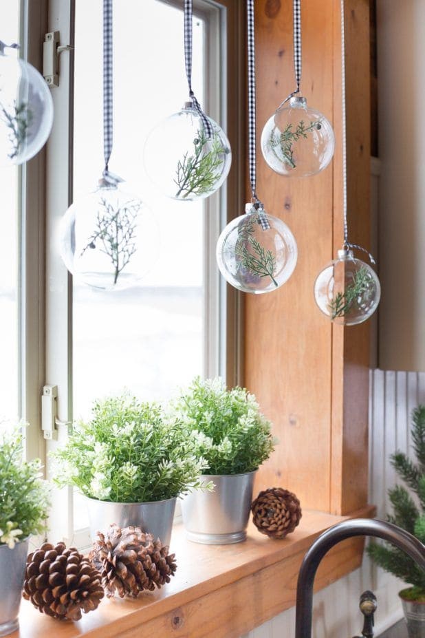 DIY Christmas window ornaments.