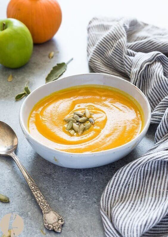 Roasted Pumpkin Apple Soup.