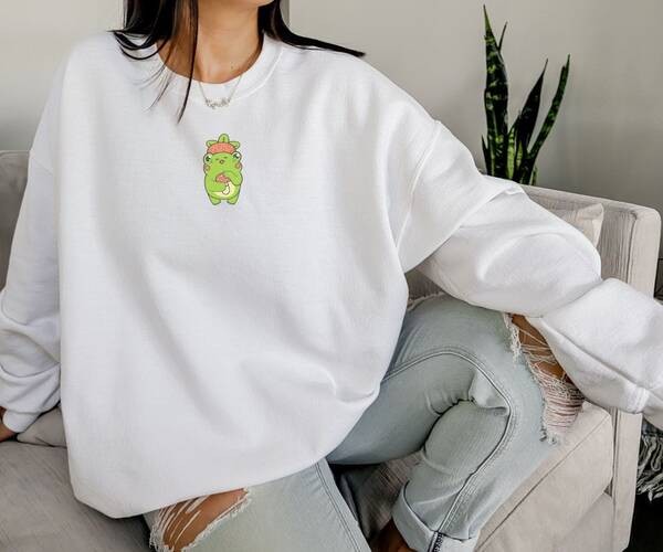 cartoon frog kidcore sweater