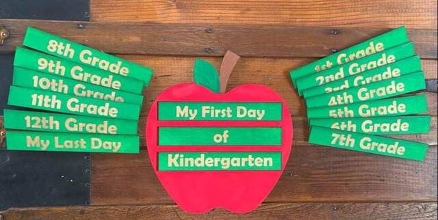 Back to school interchangeable sign.