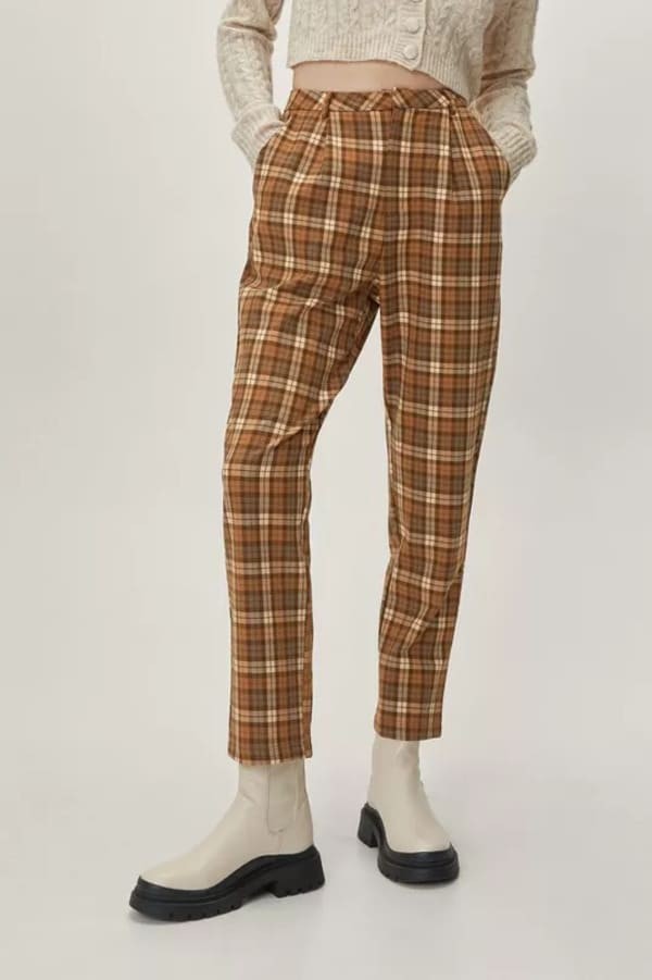 Plaid pants from Nasty Gal.