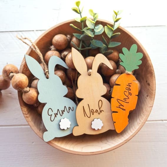 Personalized Bunny Name Tags: A Unique Easter Basket Accessory