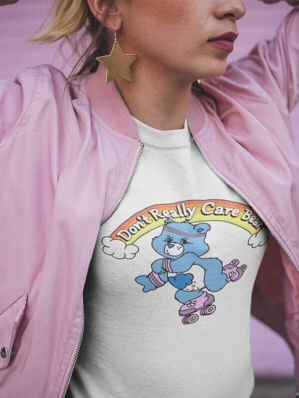 Don’t really care bear kidcore tee.