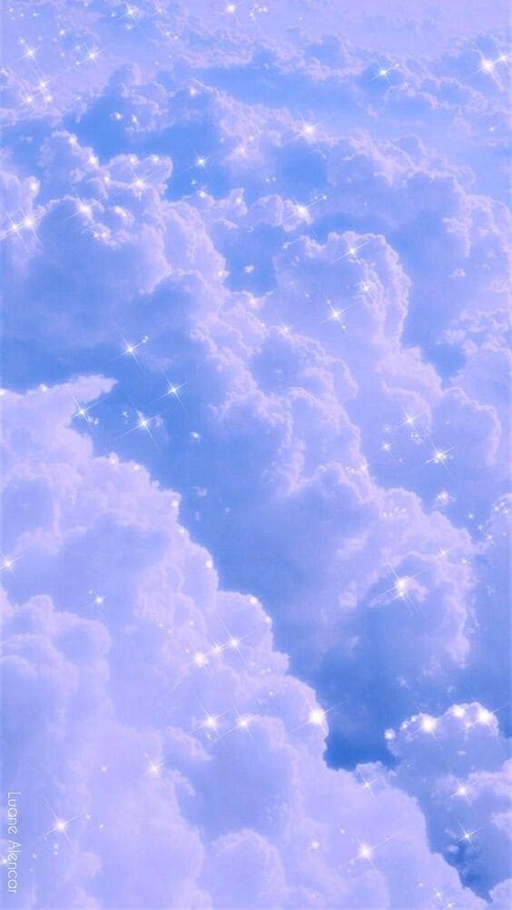 Blue sparkly clouds.