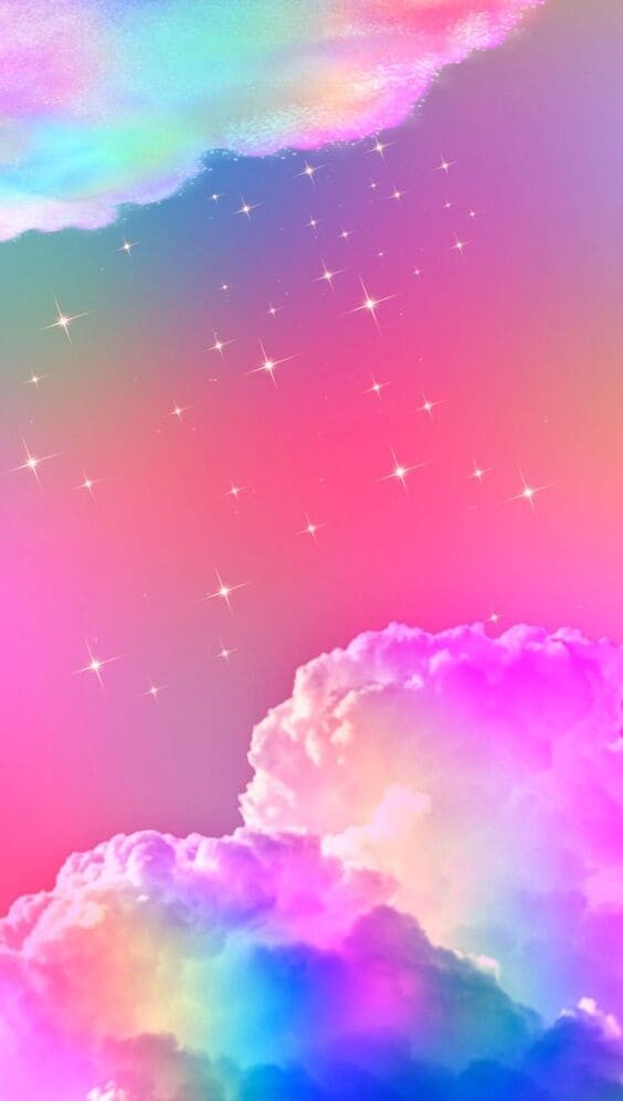 Sparkly unicorn clouds.