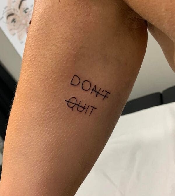 Motivational tattoo art