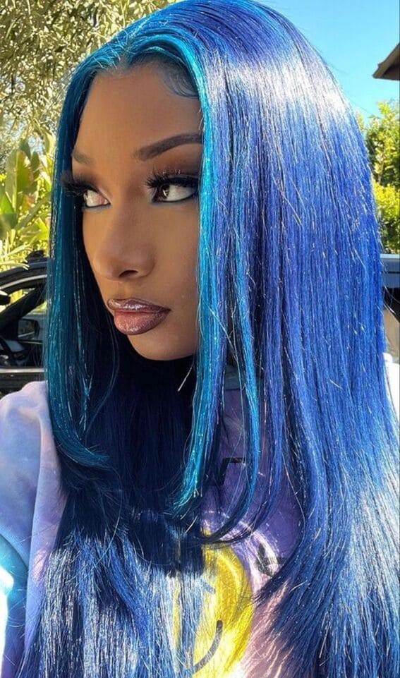 Azure Glow: Making a Statement in Blue Hair