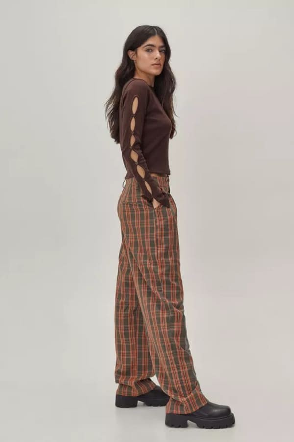 Plaid pants from Nasty Gal.