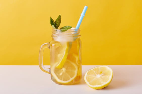 Lemon water.